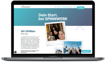 Screen zeigt die SPiNNWERK Karriere Seite