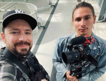 Sebastian und Jacob beim Shooting auf der Spirulix Farm